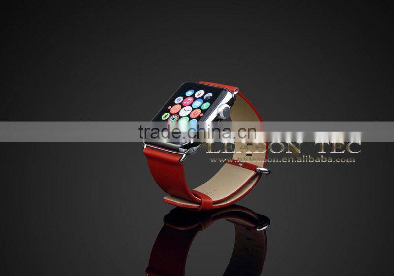 For apple watch band, Genuine leather watch band strap with adapter adjustor