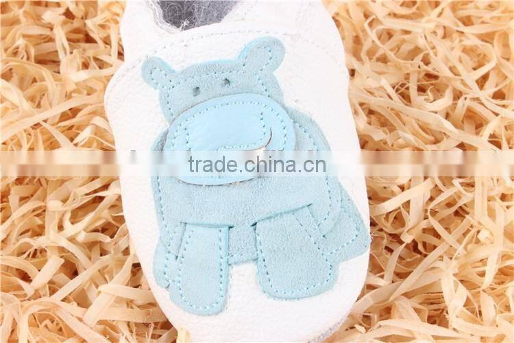 2016 Fancy Baby Prewalker Shoes Fashion Element Hippo F Cow Suede Soft Sole Newborn Baby Crib Shoes