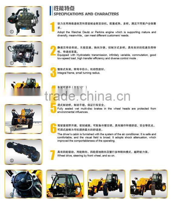 XCMG XT670-140 Telescopic Handler Forklift Truck/Telescope lift handler