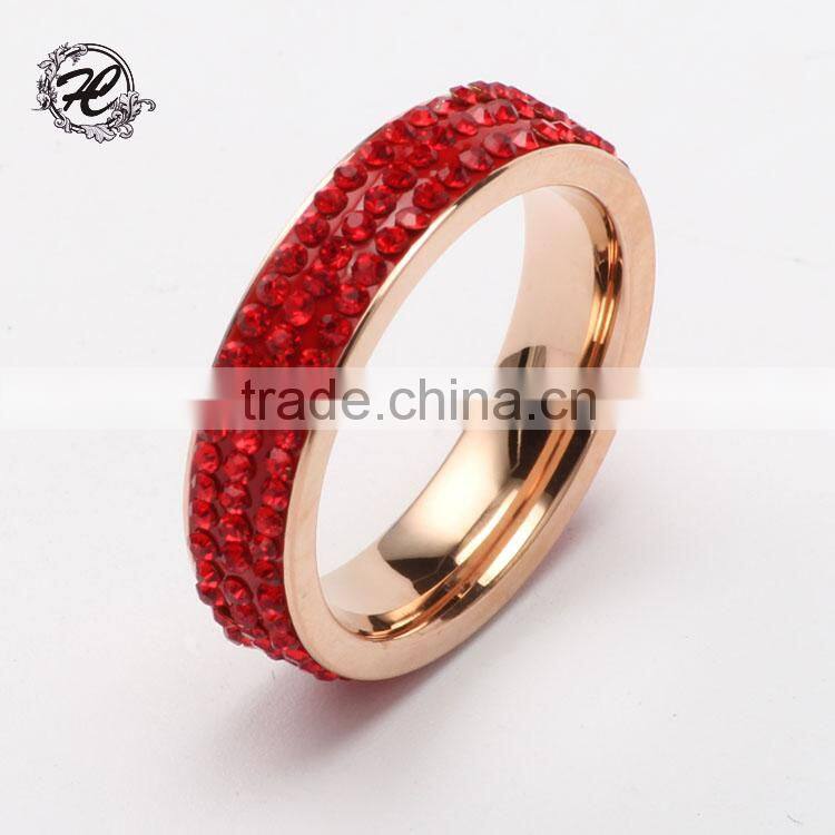 Titanium 316l stainless steel engagement rings with stones brushed stainless steel Wedding ring