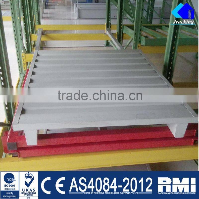 Jracking Economical Metal Steel Push Back Rack In Storage Equipment