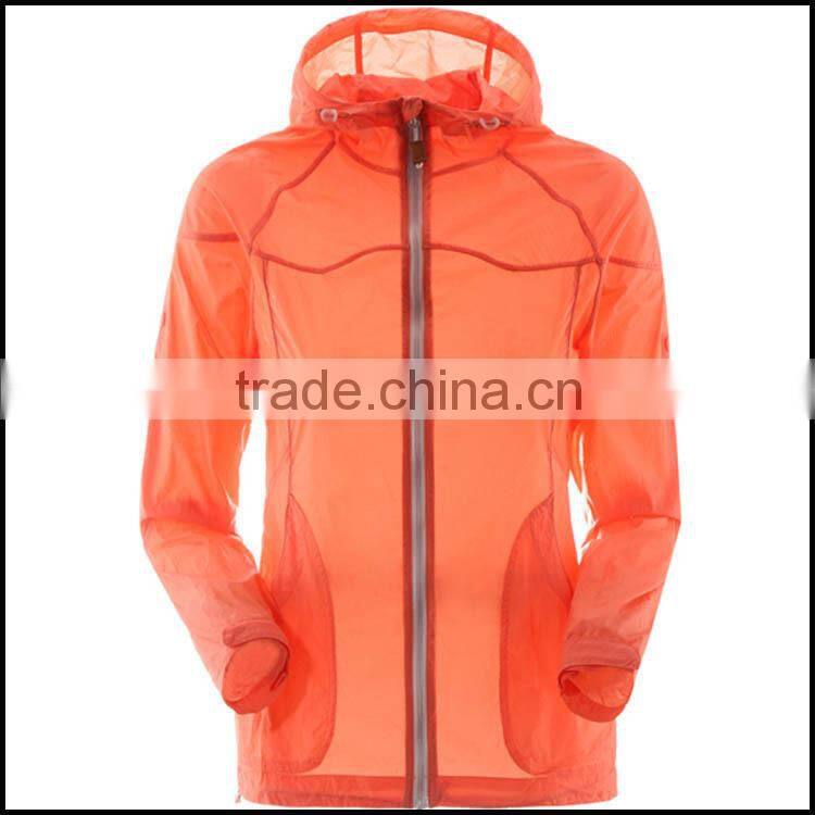 spring and summer of sun protection clothing and thin jacket sport for ladies and with front -zip waterproof rain jacket