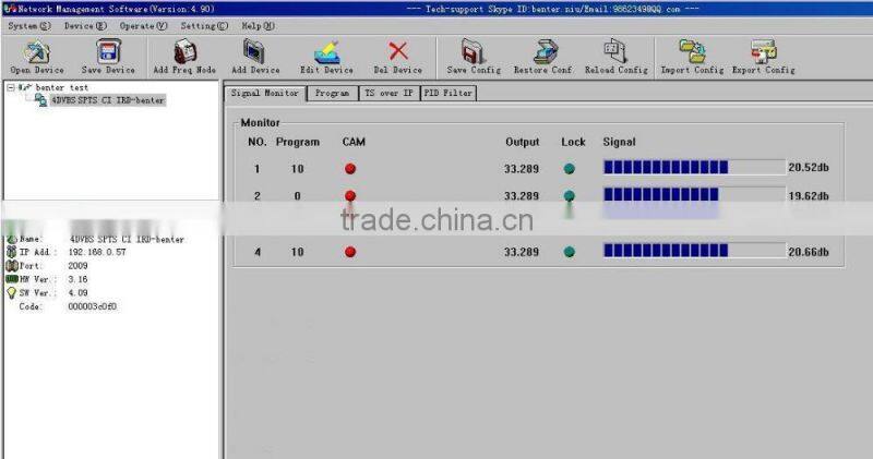 4in1 QAM IP ASI IRD(4 DVB-C RF in,4*CI,4 ASI+IP 4*MPTS*multicast out)