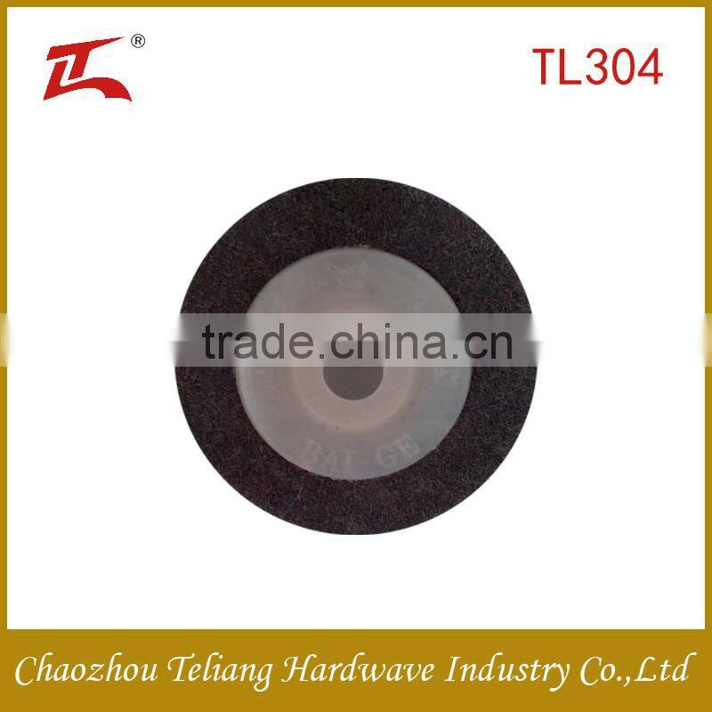 Flap wheel with shaft for stainless steel polishing materials