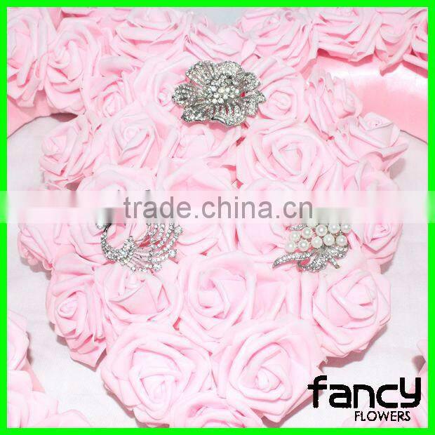 68 heads pink flower for wedding car decoration