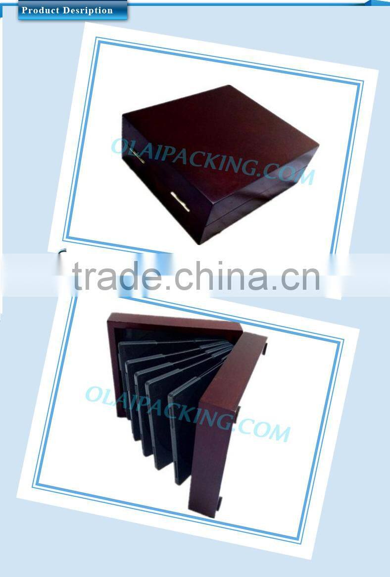 Unique High glossy wooden cd gift packaging