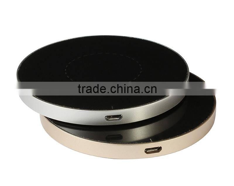 Micro USB qi wireless charger Metal Charger For Iphone Charger Portable Wireless charger