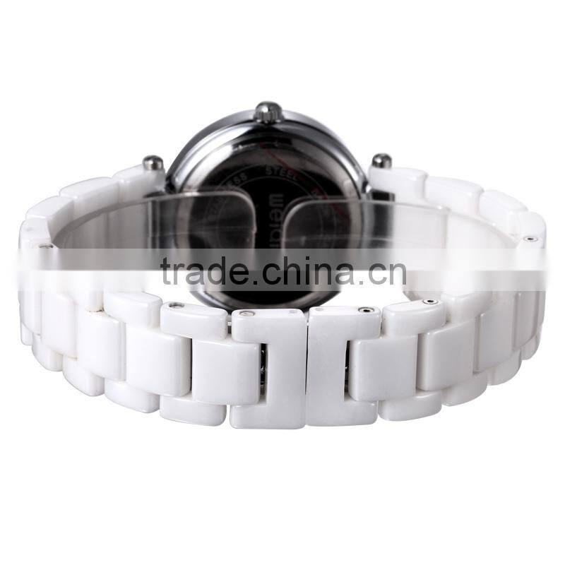 Hot New Products for 2015 Sapphire Fashion White Ceramic Watch