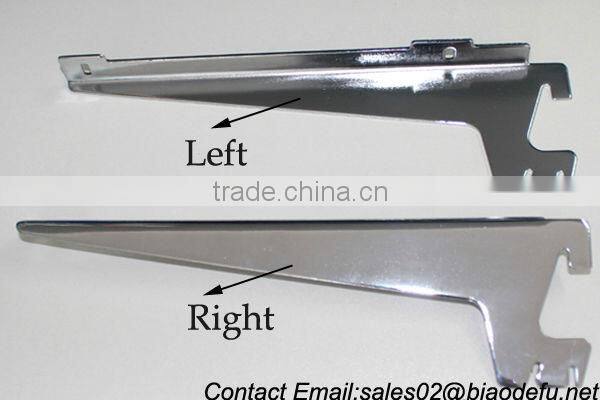 Upright Metal shelf Slatwall support brackets with suction cup fit on Slatwall glass holder