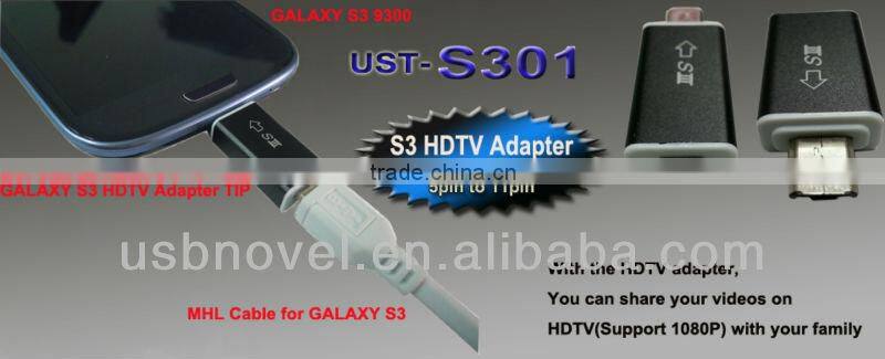 Micro USB 5 pin to 11 pin for galaxy s3 i9300 MHL HDTV adaptor