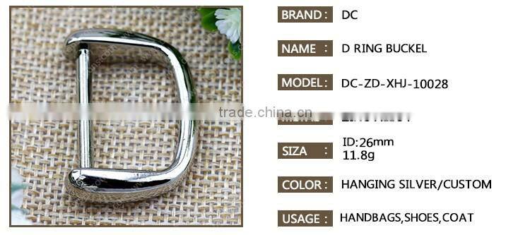 High quality alloy metal button D ring buckel handbags accessory