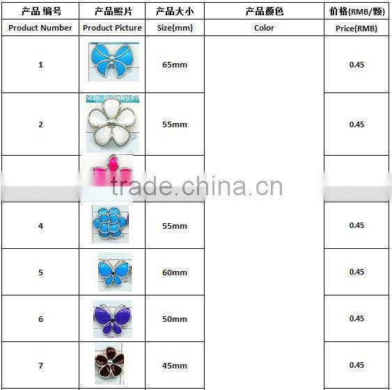 plastic flower charm butterfly multi layered acrylic jewel rhinestone DIY decoration craft fitting shoe jewelry making