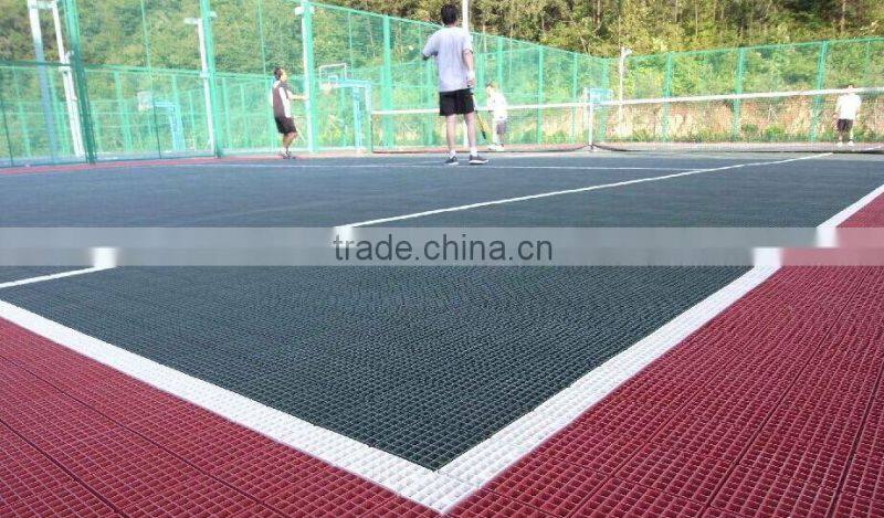 Plastic interlocking badminton court with high quality