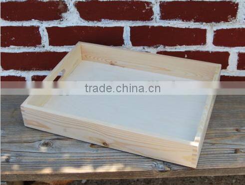 Trade assurance custom large wood tray for food bamboo tray for coffee