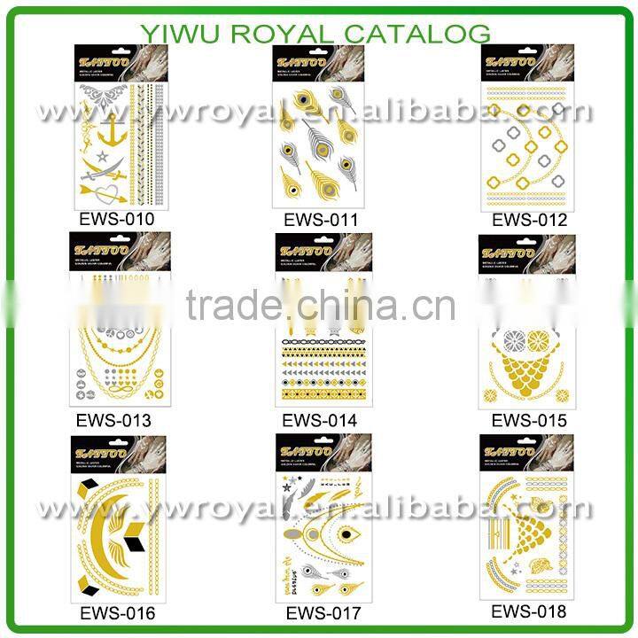 Wholesaler Flash Metallic Waterproof Temporary Tattoo