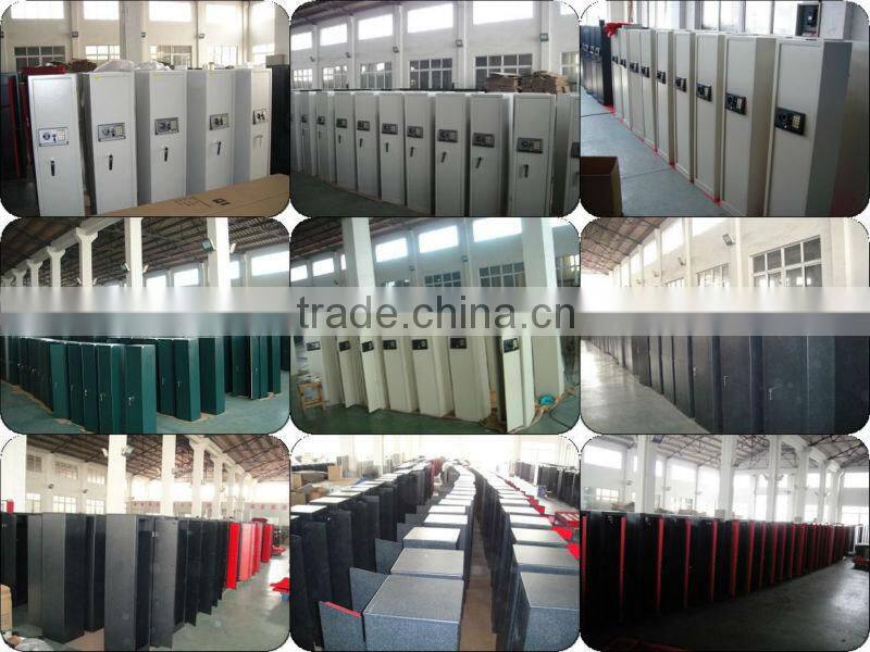 Key lock gun safe with wooden cherry