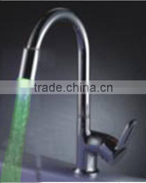 HM-8619 top quality exquisite faucet with LED light,waterfall basin faucet for kitchen