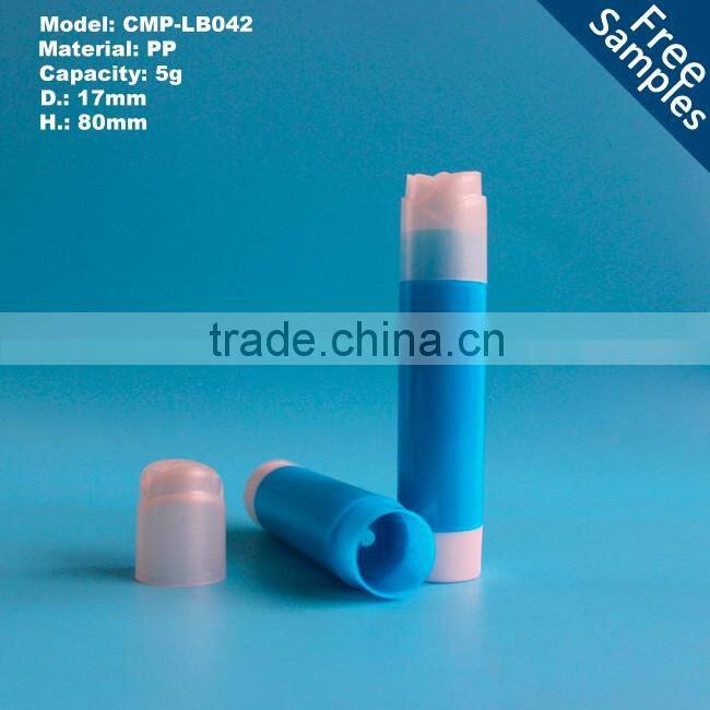 Wholesale 5g PP flower twisting cute lip balm container in customized color