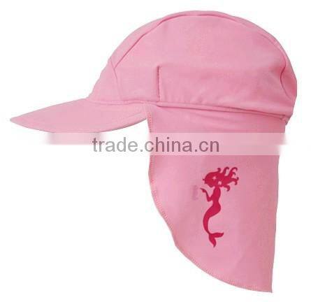 Girls Sun Visor UV Protective Beach Safari Swim Flap Hat PINK for kids aged 2-8yrs