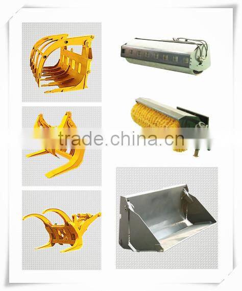 farm machinery 2.5 ton wheel loader NEOL300 bucket for corn/wheat with GOST certificate