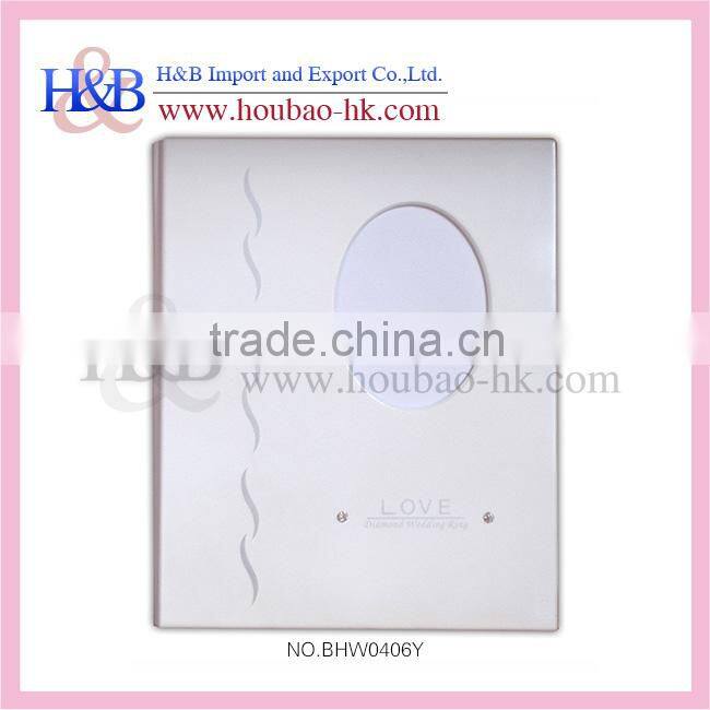 wholesale latest professional white wedding album cover design