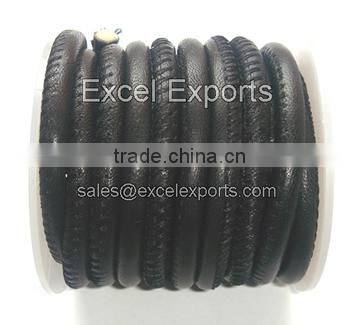 Round Stitch Leather Cord 4mm