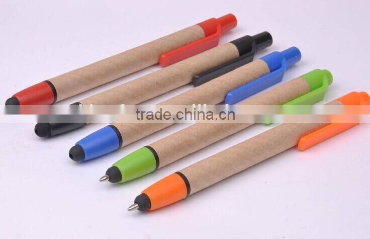 eco colored stylus paper pens