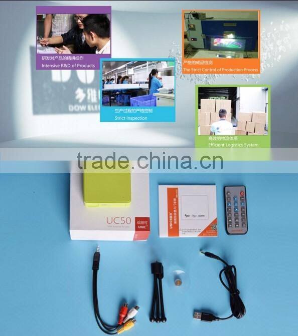 wholesale UC50 DLP mini Projector Full HD 1080P Home theater projecting camera LED video home Multimedia Video