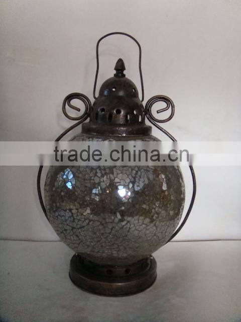 hanging mosaic glass lamp