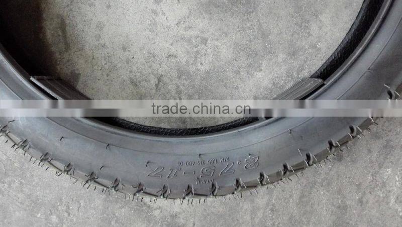 motorcycle tyre 275-17 TL tubeless tyre motorbike 2.75x17
