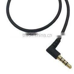 4Poles Gold plated 3.5mm male to 3.5mm male audio cable black color