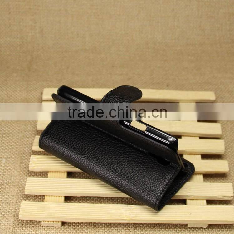 Hot Selling Ultra Thin Lichee PU Leather Case Wallet Folio Flip Cover for Samsung GALAXY S4 mini i9190