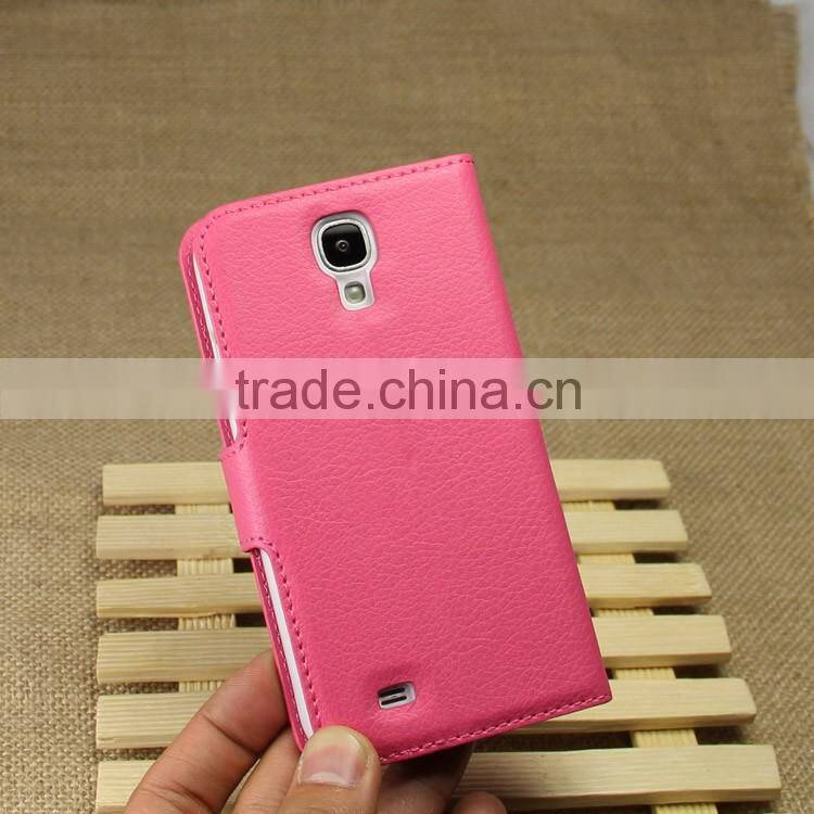 Wholesale Folio Stand Case for Samsung GALAXY S4 i9500 PU Leather Flip Cover with Wallet