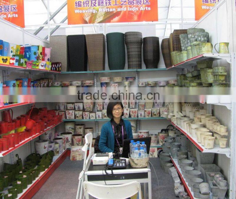 2015 Hot Garden Decorative Metal Flower Planter Set with Number Emboss