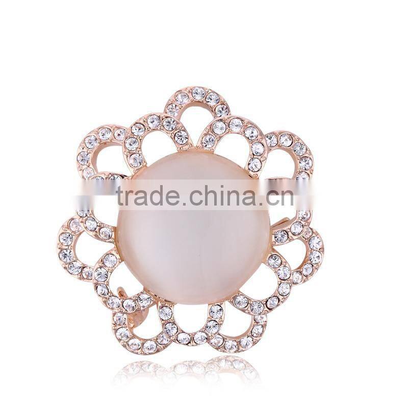 OUXI Fashion flower shaled brooch pin 60061