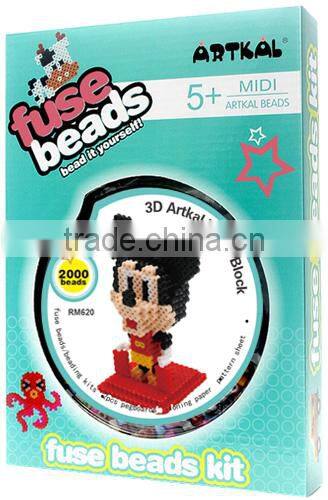 Wholesale soft 2000pcs/bag plastic perler fuse beads for educational toys