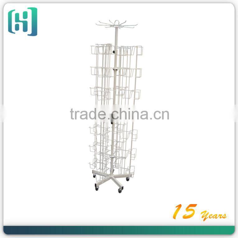 metal rotating landscapes greeting gift card movable display stand HSX-S0122