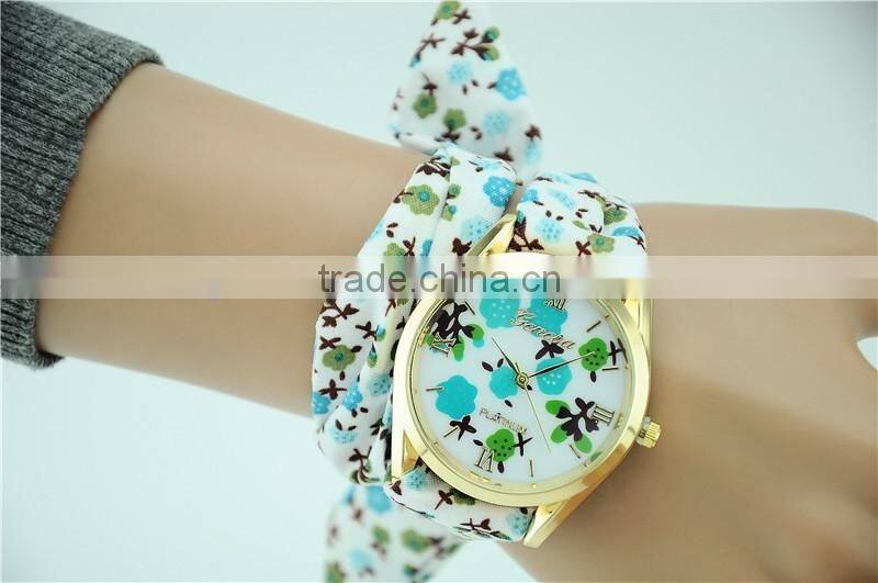 geneva korea style girls watch fabric watch strap bracelet watches for women