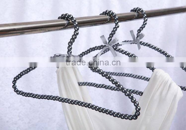Premium Quality Metal Elegant Clothes Hangers Covered In Pearl Beads