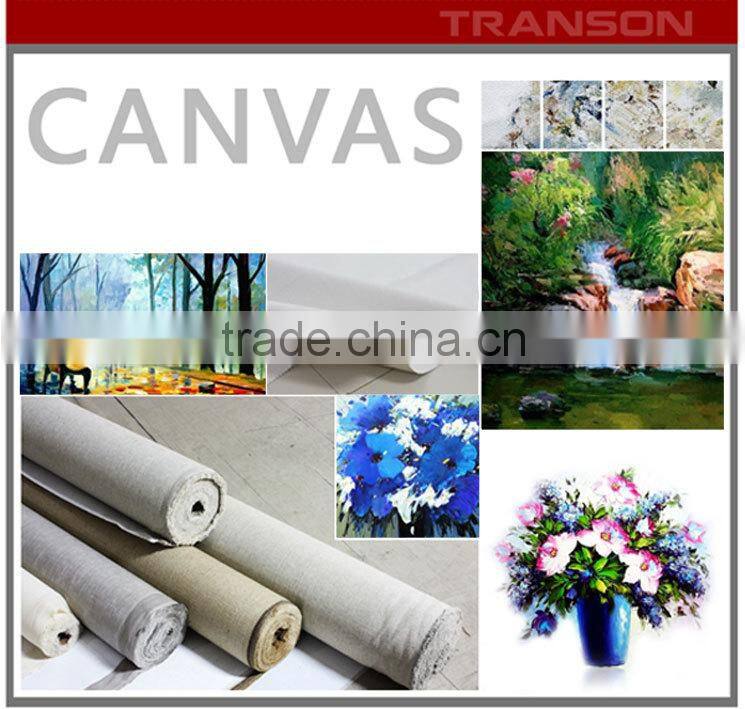 Printed Eco solvent 328gsm 61.8''/157cm linen blend printable artist canvas roll