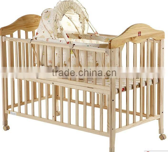 New Zealand pine wood baby bed luxury baby cot baby crib