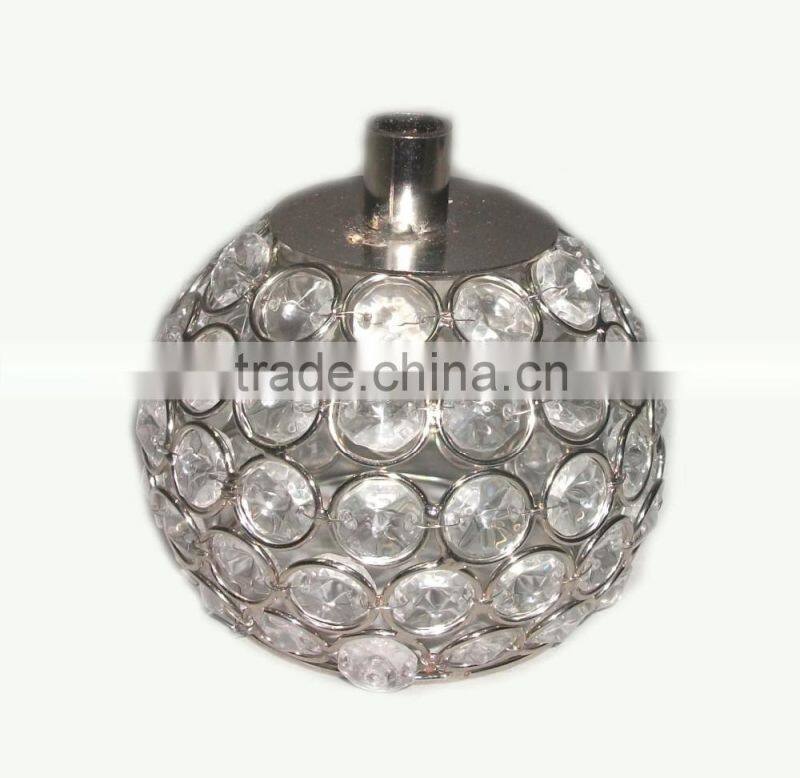 Crystal ball t-light candelabra