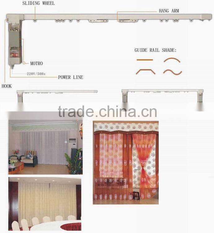 Electric motorized curtains for hotel