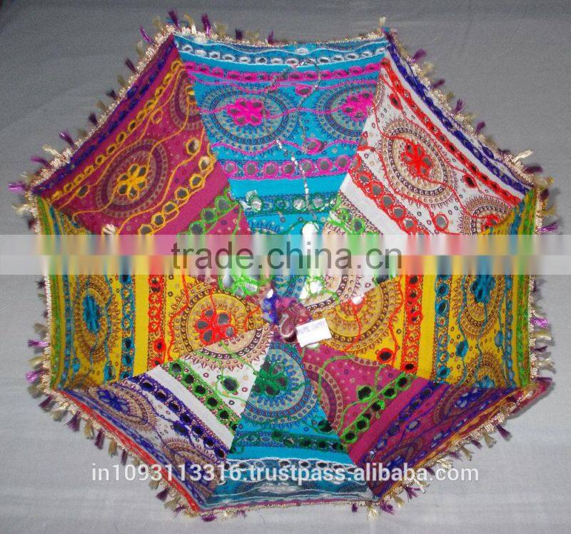 Decorative Beautifull handmade Bohemian Embroidered Umbrella