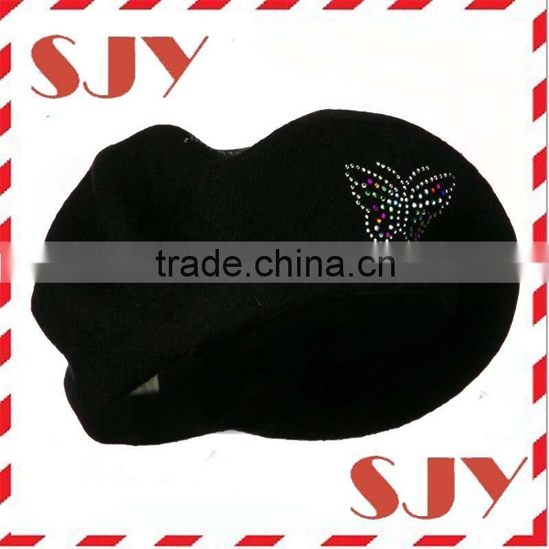 fashion cheap female knitted custom military basque beret