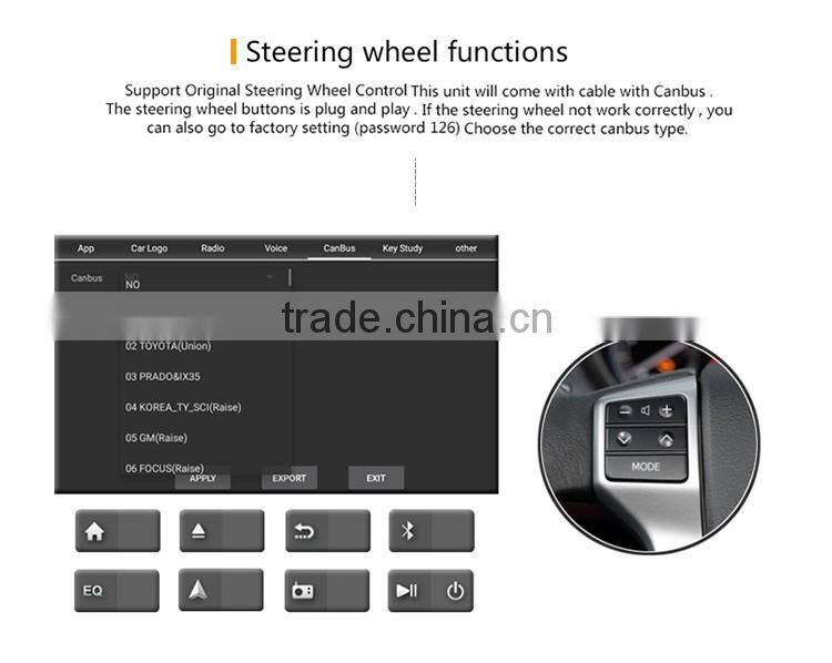 10.2 Inch 2 din Microphone control panel Android car gps dvd player for toyota