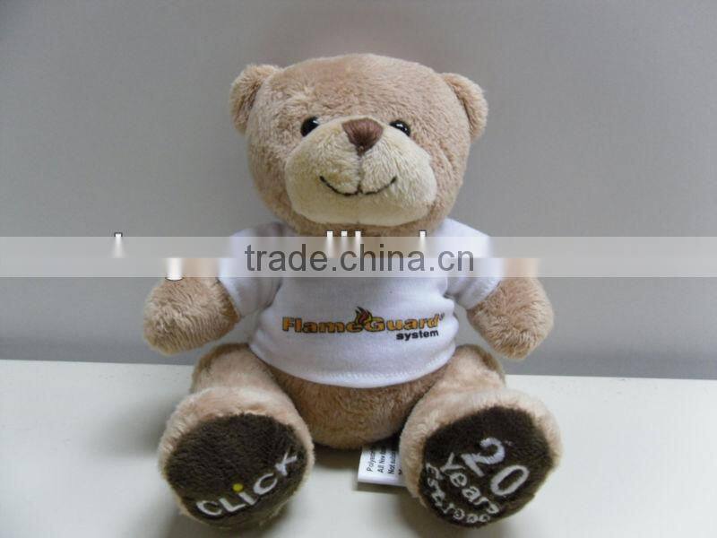 8 inch T-shirt bear with embroider logo