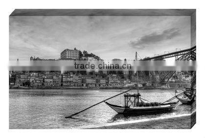 HOT! Black and White boat riverside Shunzhang arts digital canvas art print