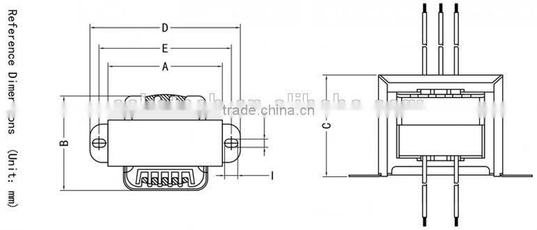 UL Standard Material Amplifier EI 57 30 Power Transformer