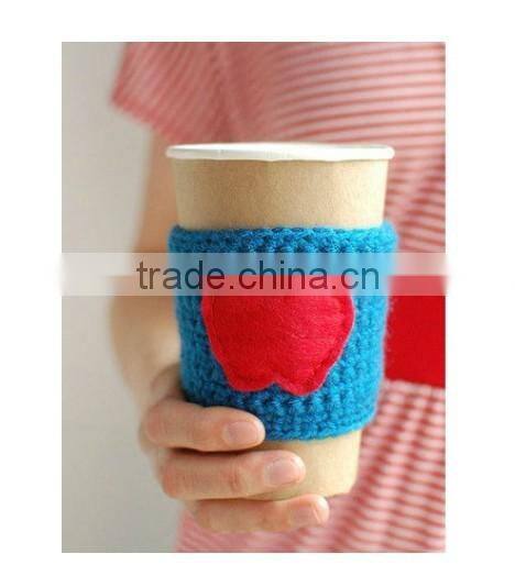 Jacquard knitted cup sleeve /The cup(mug) knitted cover